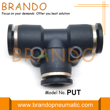 PUT Union Tee Push In Pneumatic Hose Fitting