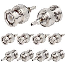 BNC Male Crimp Solder Connector for RG316/RG174/RG188/LMR100 Coax Cables