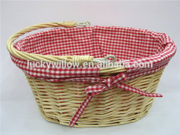 Wholesale Wicker Gift Basket Baby Gift Basket with lining