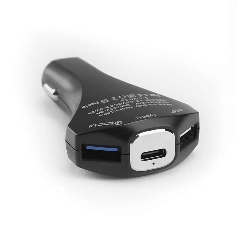 Chargeur voiture double type USB pour téléphone