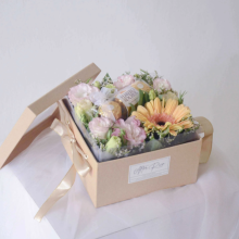 Custom Champagne Charming Flower Gift Empty Box