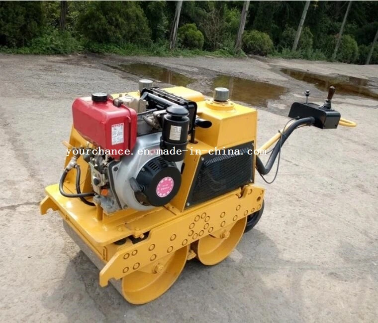 Made in China Ltc08h 0.8 Ton Walking Behind Double Drums Hydraulic Vibratory Mini Road Roller Compactor Hot Sale in Argentina