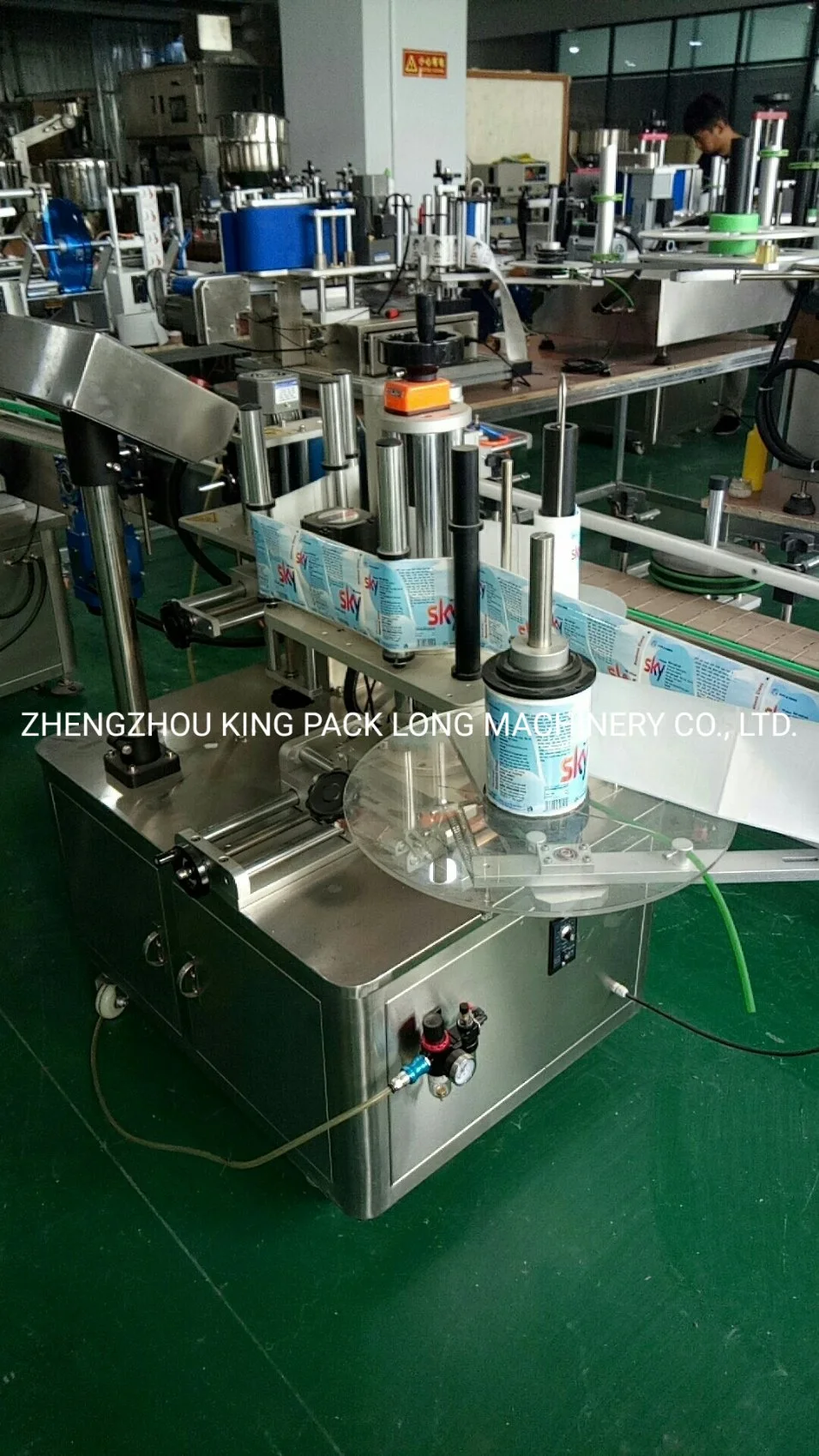 Automatic Positional Labeling Machine for Round Bottle