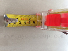 Transparent plastic measuring tape 7.5mx25ft 5m x 19mm