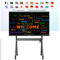 55 65 75inch tactile TV Panneau LED interactif Double système d'exploitation Smart White Board