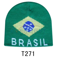 World cup fan's jacquard knitted hat