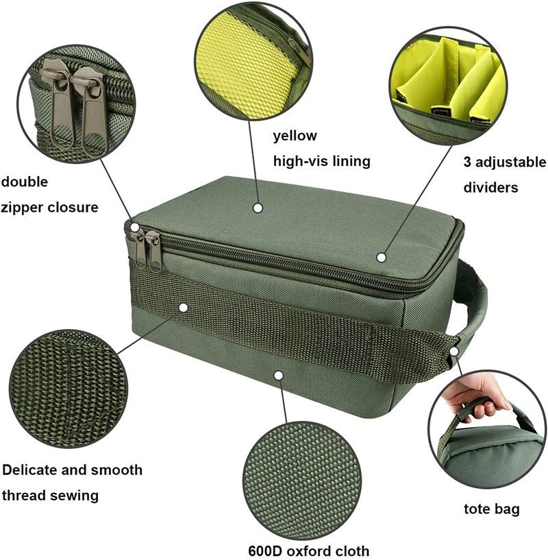 Fishing Reel Gear Bag Oxford Waterproof Fishing Tackle Bag Portable Fishing Reel Organizer Storage Reel Case for Spinning Fishing Tackle Bag