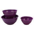 Conjunto de tigela de plástico roxo