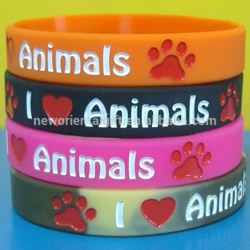 Love Animal Silicone Wristbands/Swirl Color Silicone Wristbands