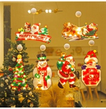 2024 Christmas Ornament Lights: LED Suction Cup Window Hanging Lights for Holiday Decor