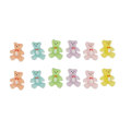 Bella Jelly Bear Resin Flatback Cabochon Kawaii Cartoon Animal Bear Slime Charms per Scrapbooking Clip di capelli Decorazione