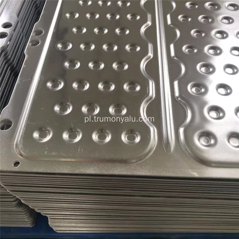 Schemat aluminiowej płyty chłodzącej wodę do akumulatora BEV