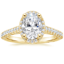 18K Gold Lab Diamond Ring with Prong Setting