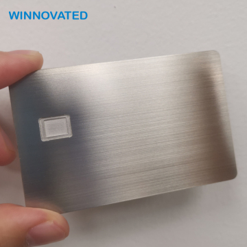 Blank Metal Credit Card with Chip and Magnetic Stripe