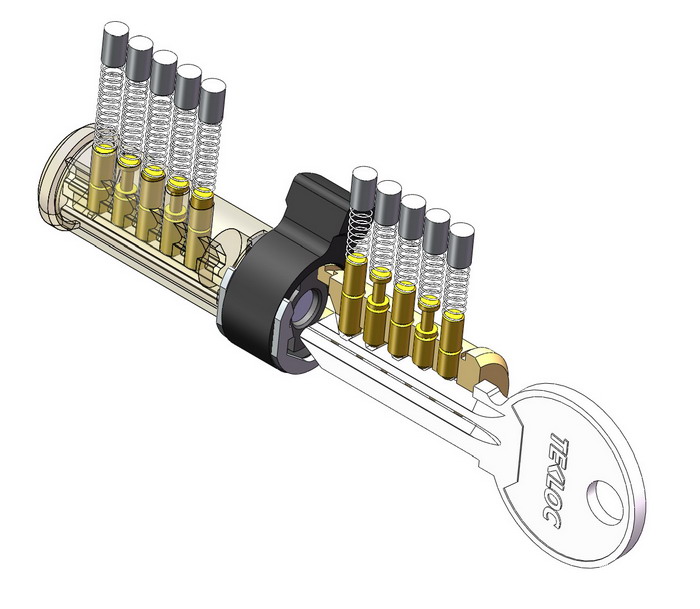 Schlüsselzylinderschloss abschneiden Cut key cylinder lock