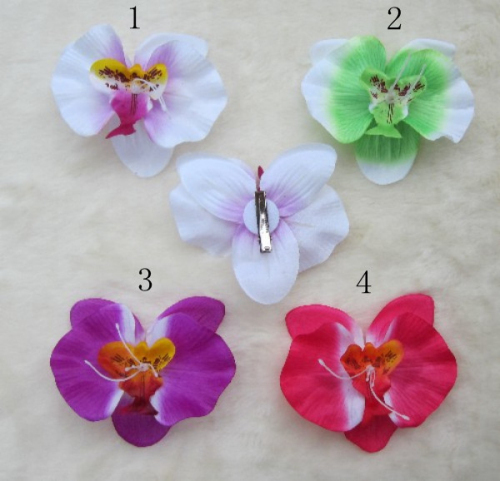 Hög simulering brud huvudbonad huvud blomma hår tillbehör Phalaenopsis