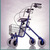 steel rollator with shopping basket