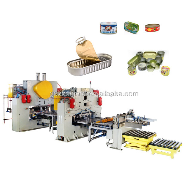 Automatic tin can machine tuna tin can making machine 2 piece fish tin container making machine