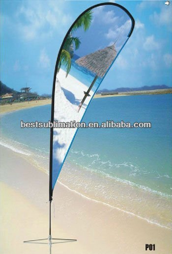 Custom teardrop flag for advertising,custom wind teardrop beach flag