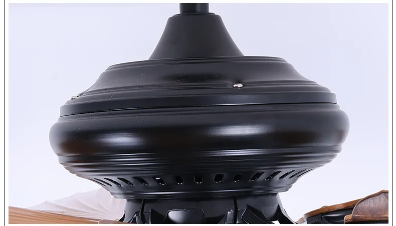 Retro Remote Control Ceiling Fan Lamp for Dining Room