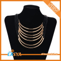Moda artesanal collar 2014 larga cadena collar de oro