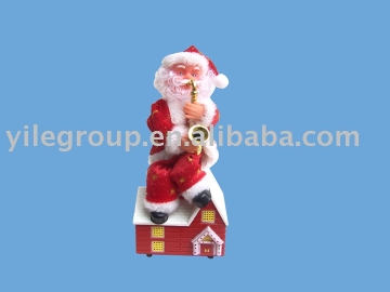 9&quot;santa sit on chimney/santa claus/santa toys