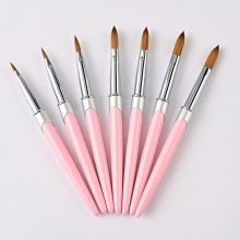 Factory Direct China Pink Kolinsky Sable Acrylic Nail Brush Size 8