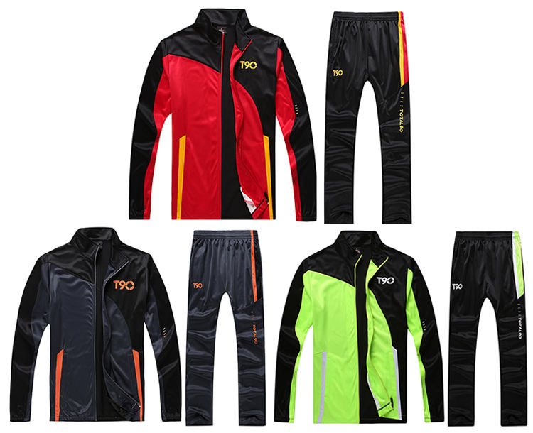 Sukan Tersuai Lelaki Latihan Joging Jacket Plain Soccer Team Jacket Jacket Jaket Hitam dan Merah Jaket