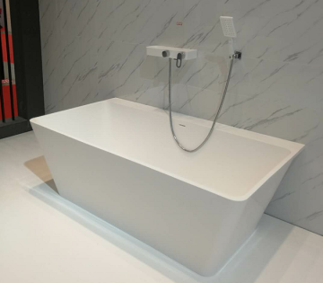 Back to wall pure acrylic PMMA bathtub