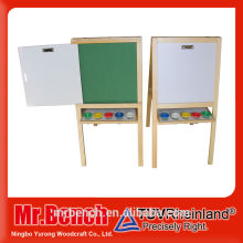 Mr.Bemch Deluxe Standing Easel for two smart childrens drawing board (black & white)