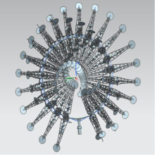 High quality garden sculpture stainless steel wind sculpture