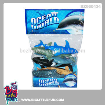 PVC toy blue whale and shark toy