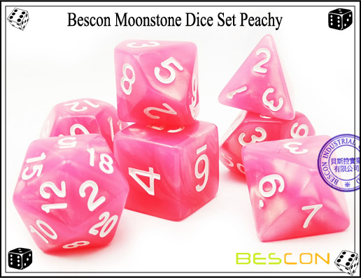 Pfirsichfarbene Würfel Set-1 Peachy Dice Set-1
