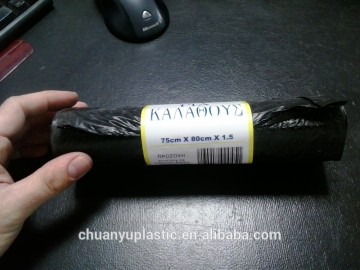 HDPE drawstring garbage bags in roll