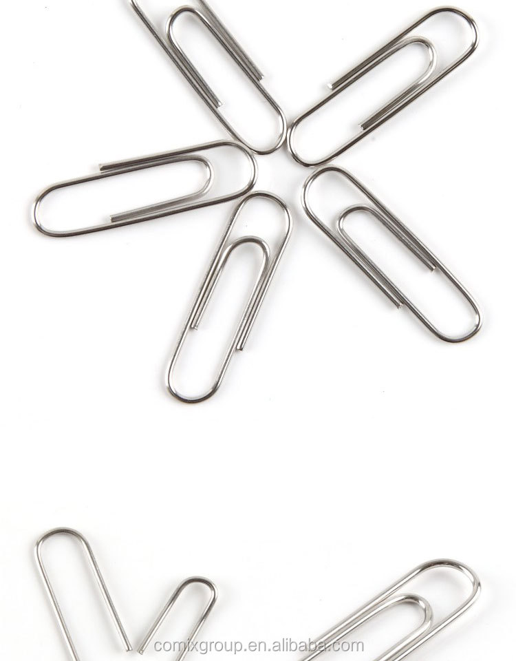 School stationery supplies flat metal paper clip