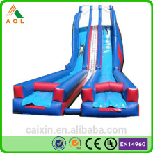 long PVC Wet& Dry inflatable double land water slides cheap price inflatables
