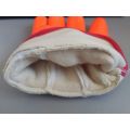 Guanti rivestiti in PVC arancione fluorescente Polsino di sicurezza