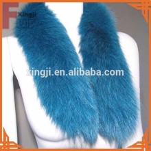 Top quality dyed fox fur real blue fox fur trimming