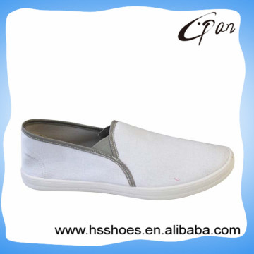 no lace white lazy men canvas shoes