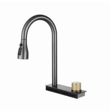 Fei Yu 7546cm Gun Grey Kitchen Sink with Rain Waterfall Faucet