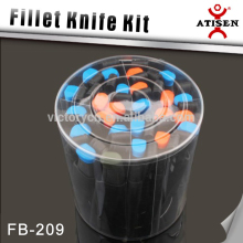 Wholesale 3Cr14 Fishing Knife Kit Bait Knife TPR Handle