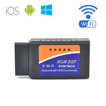 Interfaz ELM327 soporta todos los Obdii protocolos Wi-Fi Adaptador OBD2 escáner