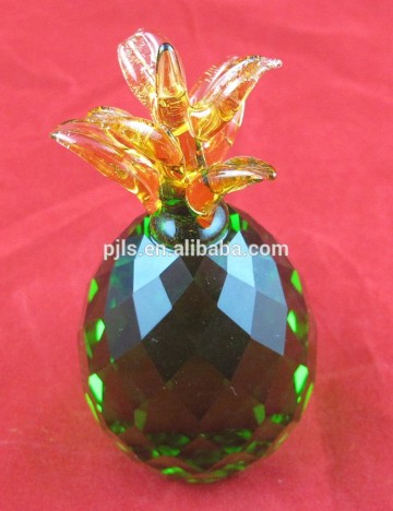 green pineapple glass decoration crystal pineapple different color