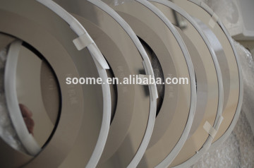 Slitter knives on slitter scorer, thin blade