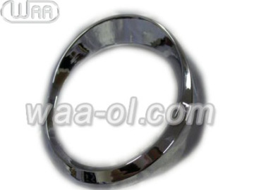 Heavy duty truck chrome speed tach gauge cover with visor