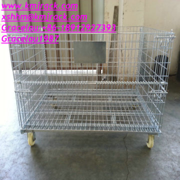 Warehouse Wire Pallet Cages with 4 Wheels