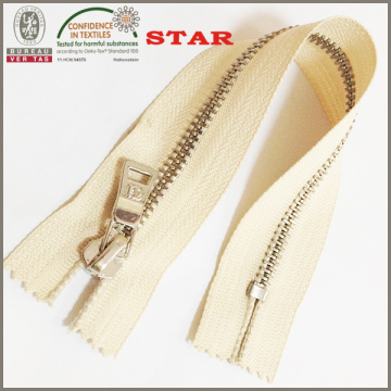 cotton tape metal zipper