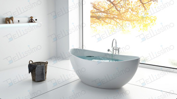 Stone resin acrylic bathtub BS-8633A