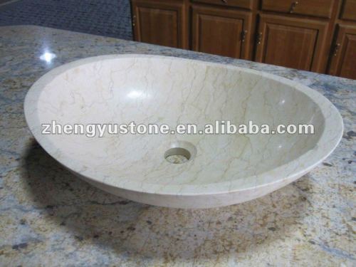 White Unique marble Vessel Sinks