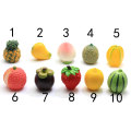 Miniatuur 3D Fruit Hars Cabochon Leuke Simulatie Perzik Aardbei Citroen Watermeloen DIY Scrapbooking Sieraden Maken Accessoires